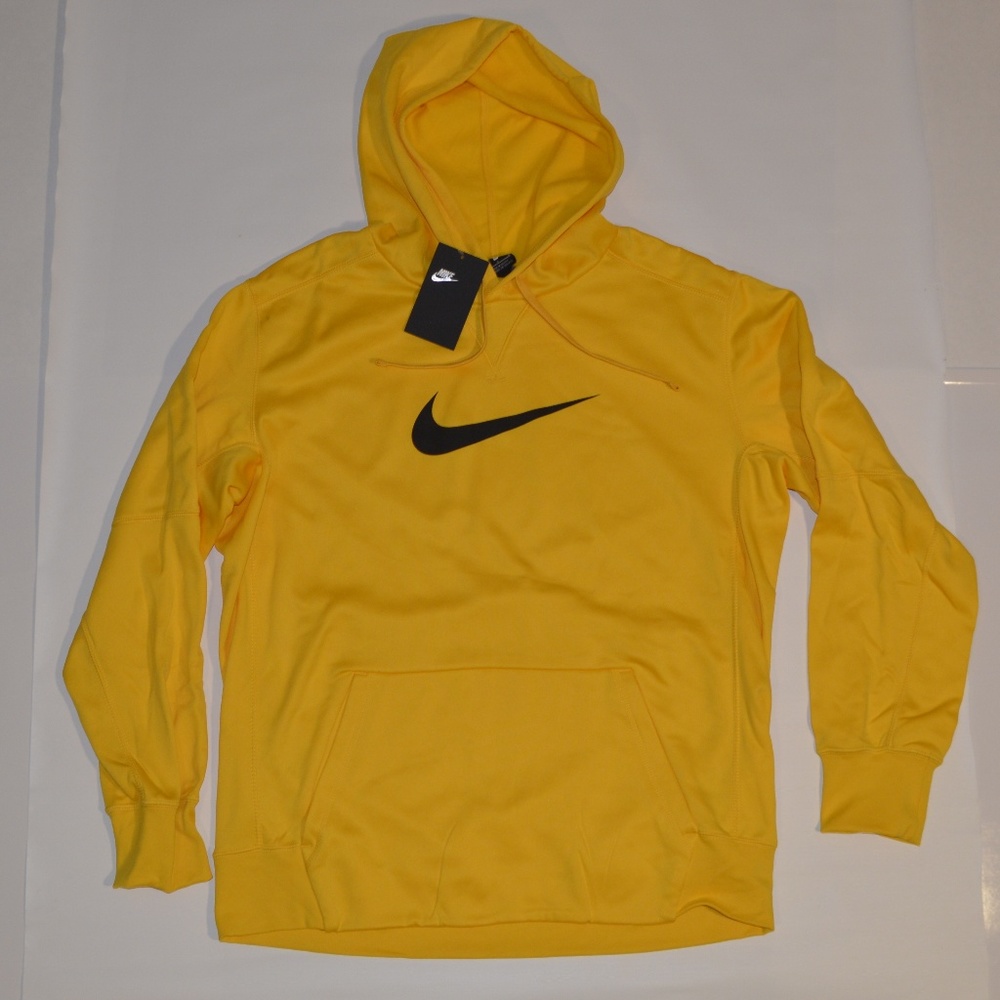 Nike Hoodie Yellow Therma-fit Large